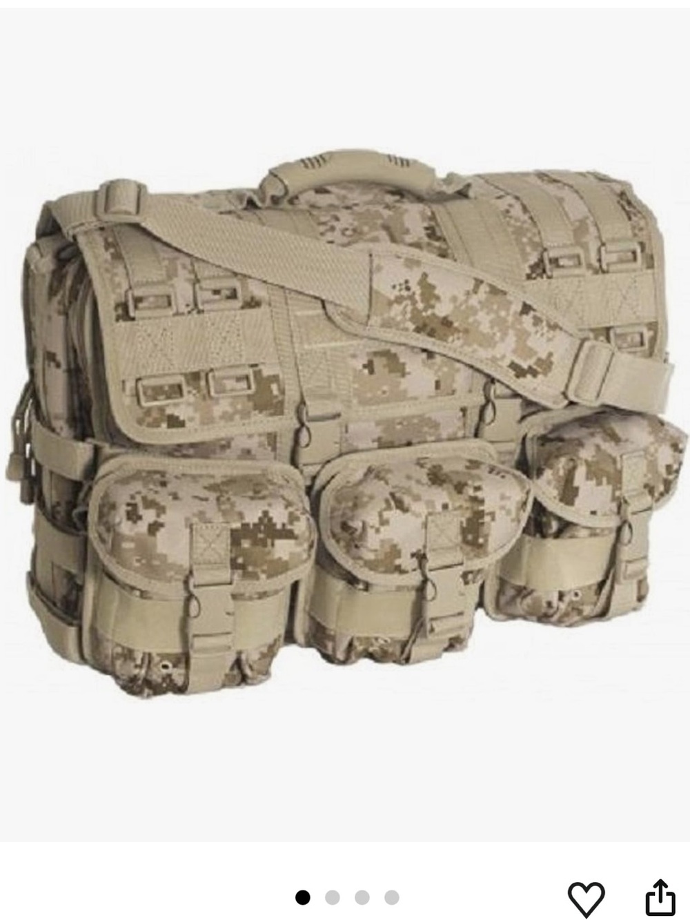 Code Alpha Desert Military Advanced Tactical Molle Laptop Computer Bag Attache